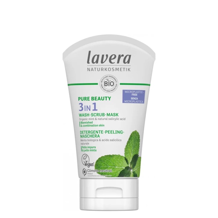 LAVERA | Pure Beauty  3 IN 1 Wash • Scrub • Mask - Pure Beauty 3 Σε 1 Καθαρισμός • Απολέπιση • Μάσκα (125ml)