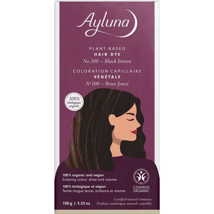 AYLUNA | 100% Βιολογική Βαφή Μαλλιών Coffee brown Nr.80 100g