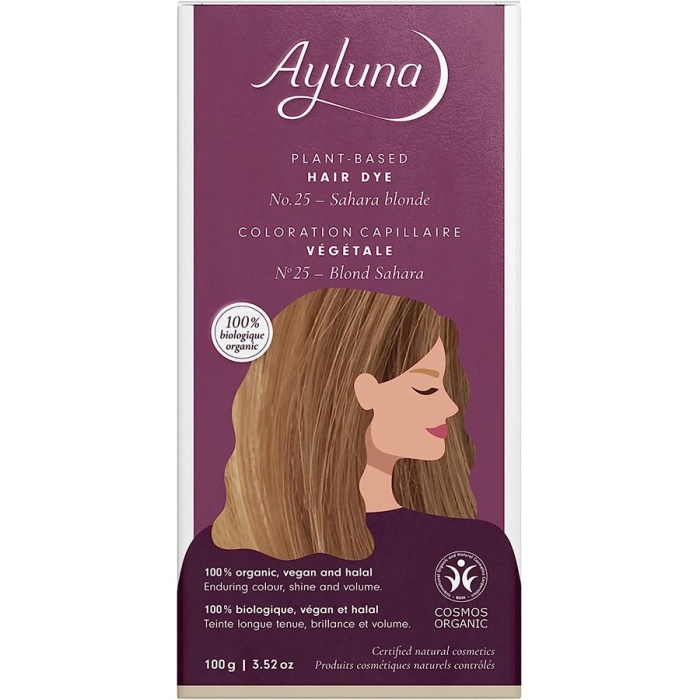 AYLUNA | 100% Βιολογική Βαφή Μαλλιών Sahara blonde Nr.25 100g