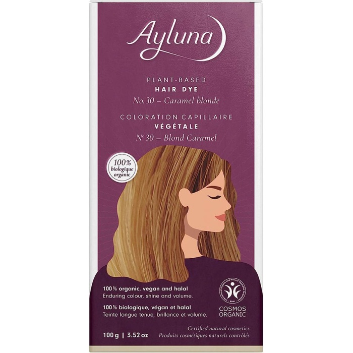 AYLUNA | 100% Βιολογική Βαφή Μαλλιών Caramel blonde Nr.30 100g