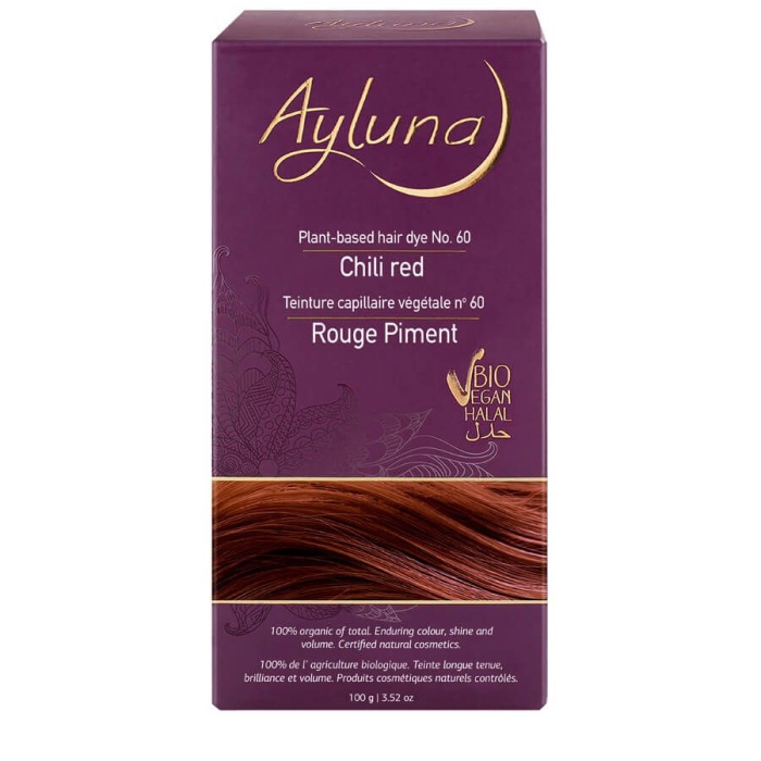 AYLUNA | 100% Βιολογική Βαφή Μαλλιών Chili red Nr.60 100g