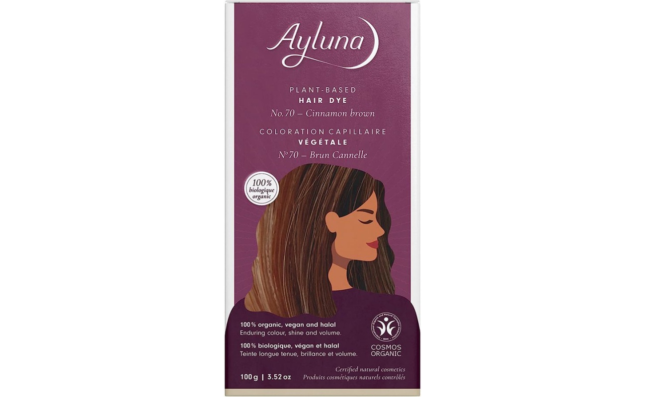 AYLUNA | 100% Βιολογική Βαφή Μαλλιών Cinnamon brown Nr.70 100g