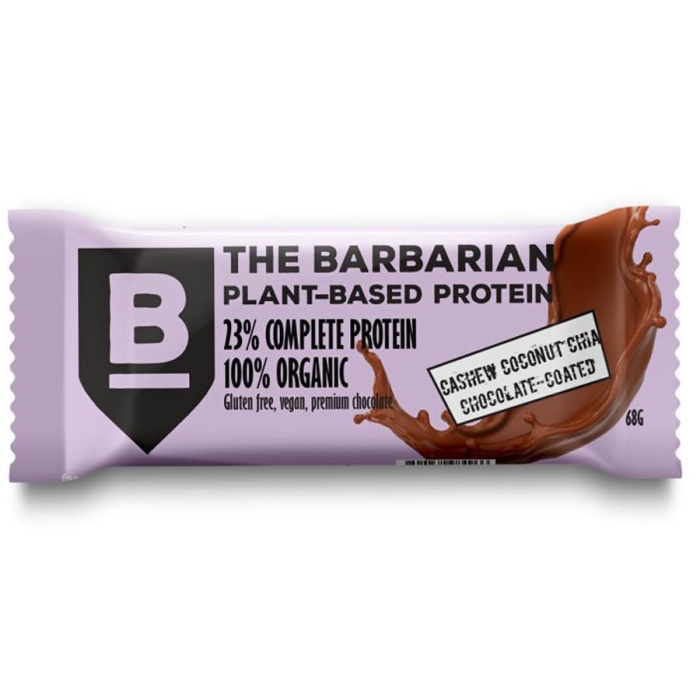 NOMADI  | The Barbarian Raw Bar – Coconut με επικάλυψη σοκολάτας - 23% Πρωτεΐνη - 68g