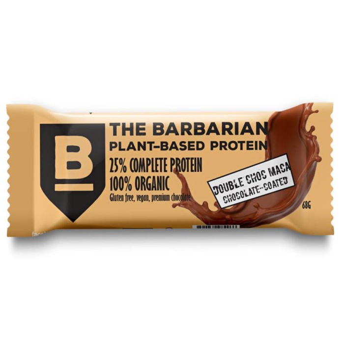 NOMADI  | The Barbarian Raw Bar – Double Choc με επικάλυψη σοκολάτας - 25% Πρωτεΐνη - 68g