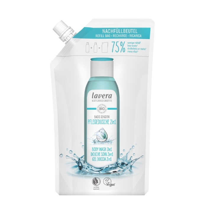 LAVERA | Refill Bag - Basis Sensitiv - Σαμπουάν & Αφρόλουτρα 2σε1 500ml